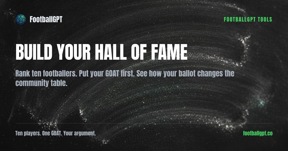 Football Hall of Fame, a free FootballGPT tool