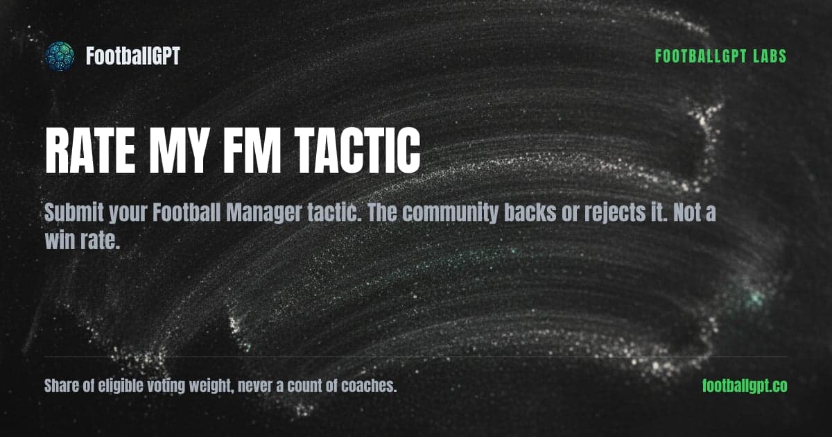 Rate My FM Tactic, a free FootballGPT tool