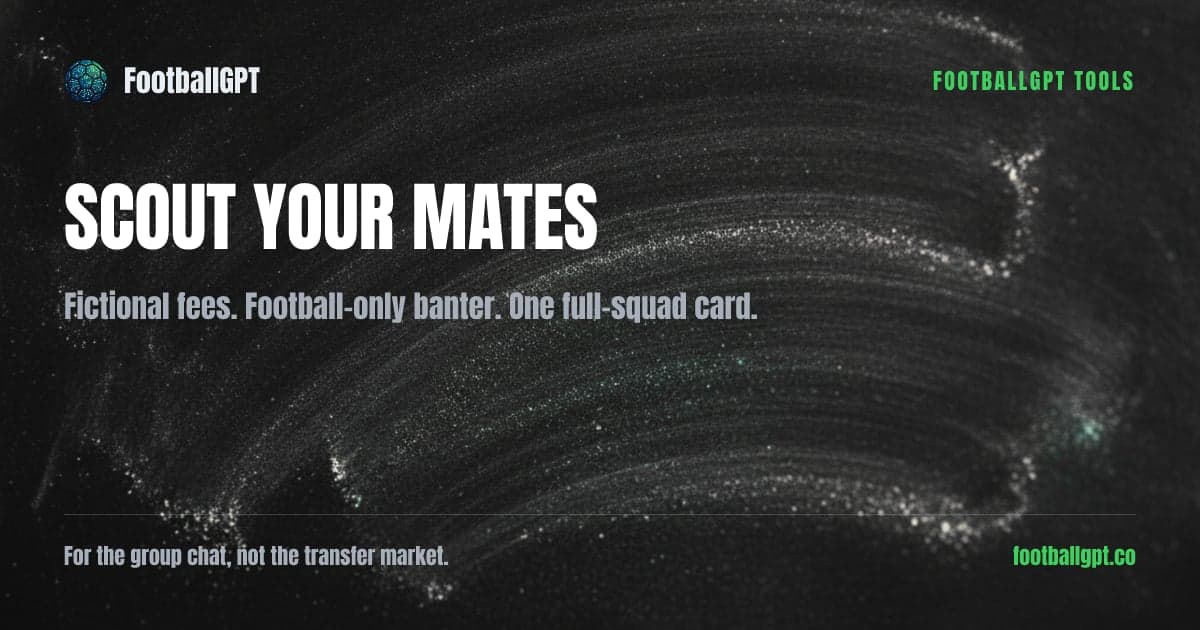 Scout Report on Your Mates, a free FootballGPT tool
