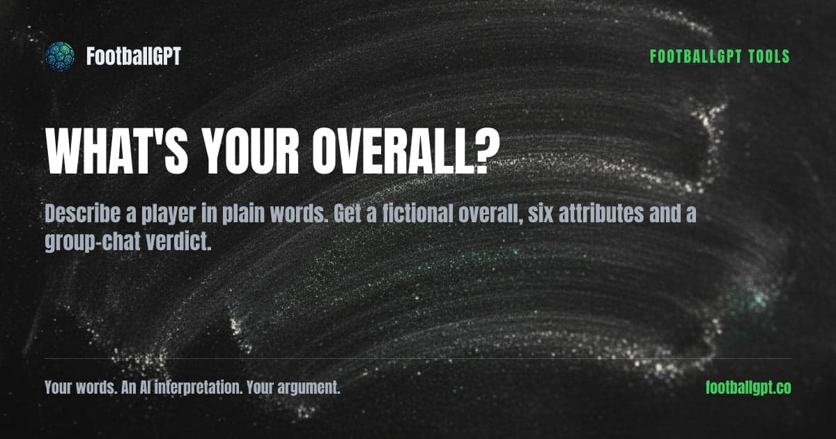 What's My Overall?, a free FootballGPT tool