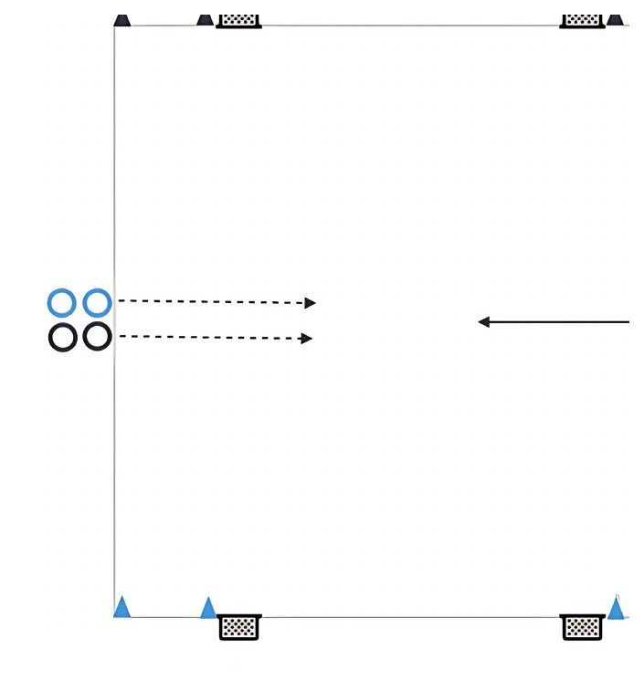 1v1 - Side by Side pitch diagram preview