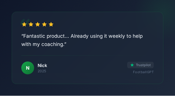 Coach feedback and testimonial about FootballGPT - review 4 of 4